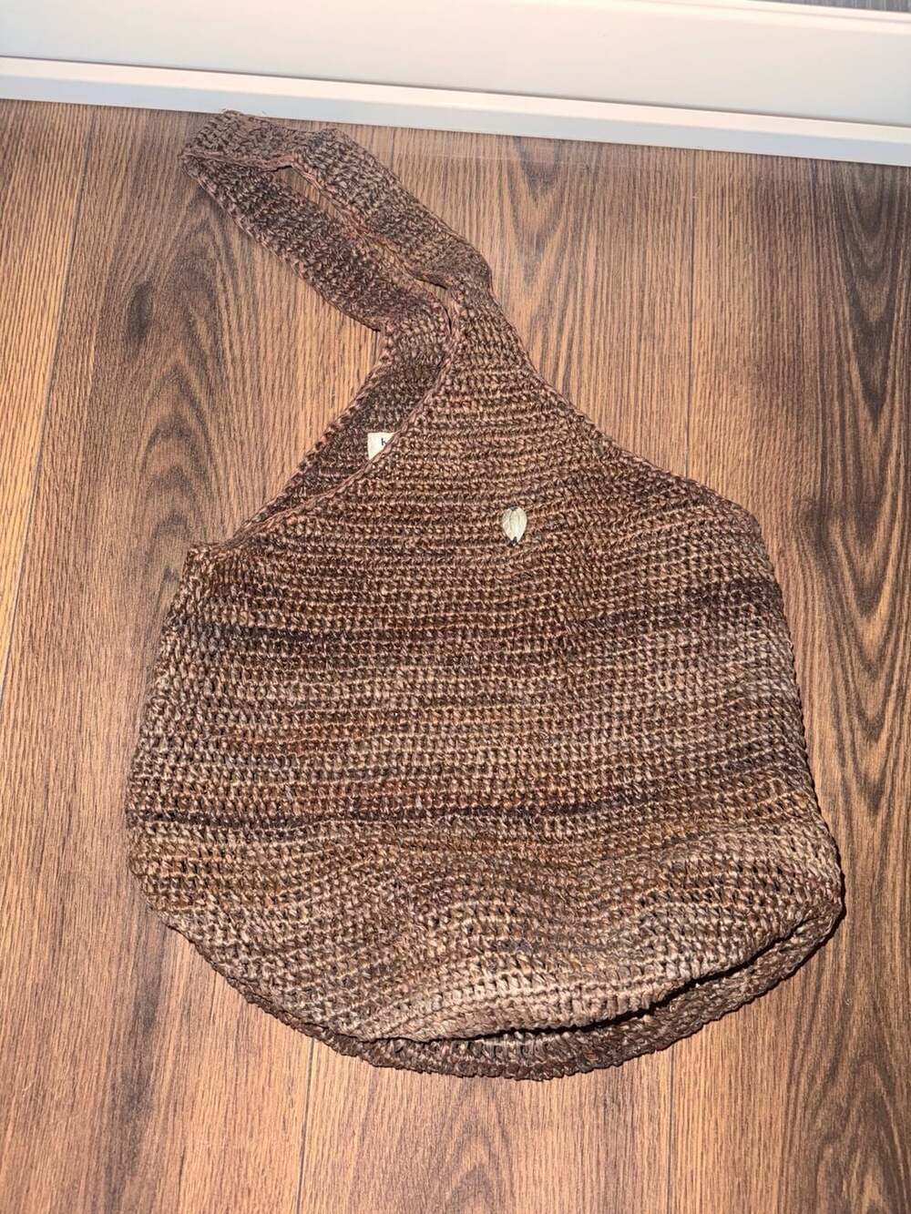 Helen Kaminski Carillo 100% Raffia Crochet Shoulder Sling Bag